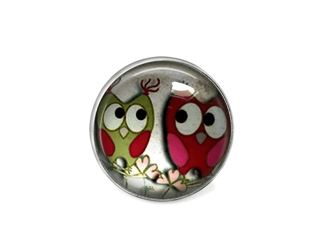 Bague « la chouette rose »
